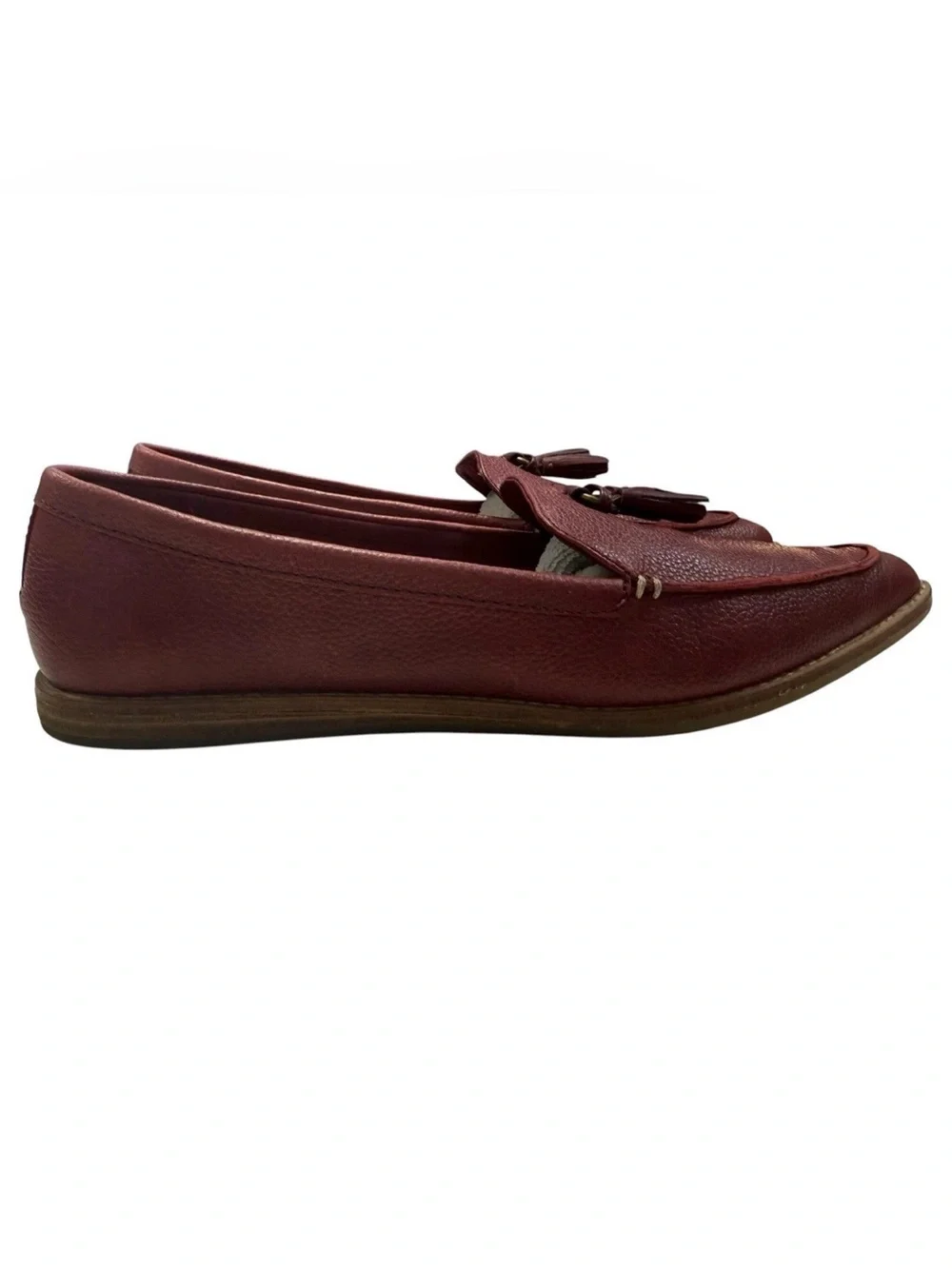 Sperry Saybrook Tassel Loafers Burgundy Leather Pointed Toe EUC Size 11